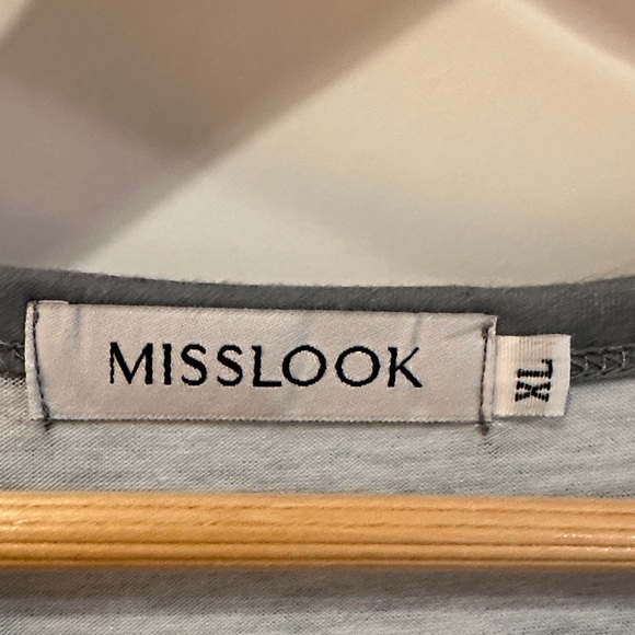 MISSLOOK Gray Top - Picture 2 of 4